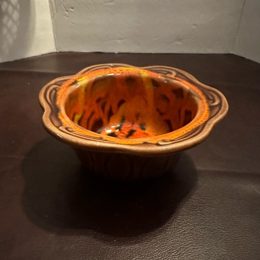 California pottery dip bowl
